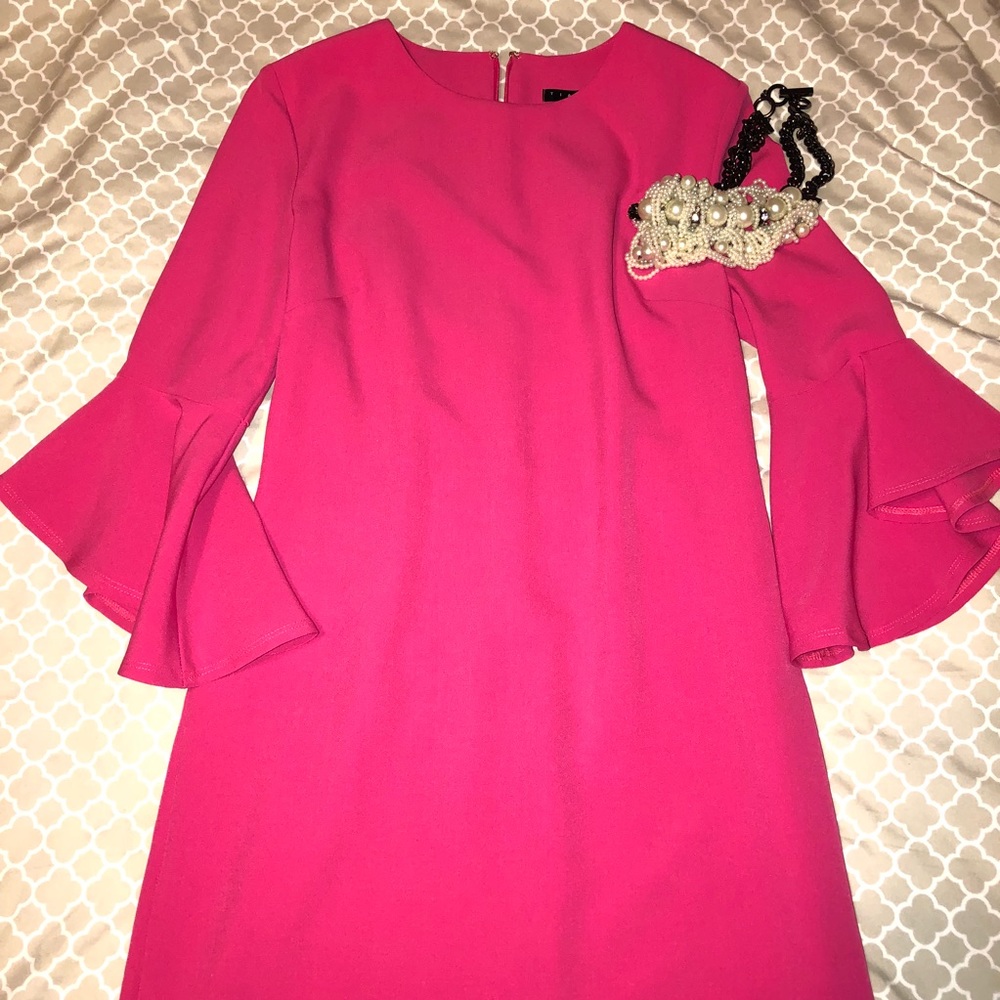 🎀NWOT Pink Ruffle Sleeve Midi🎀
